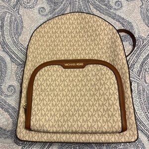 Michael Kors Tan and Brown Backpack